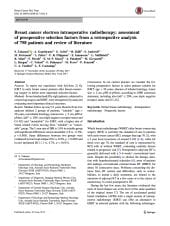 Takanen Breast Cancer Electron Intraoperative Radiotherapy